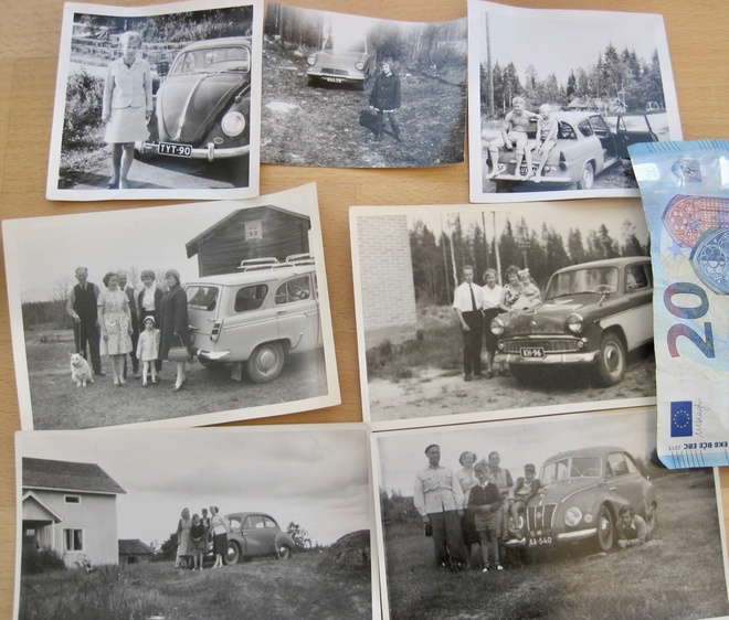 7 VANHAA Valokuvaa Kivat Autot 1960-l