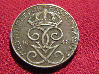 1 öre 1943. Ruotsi-Sweden