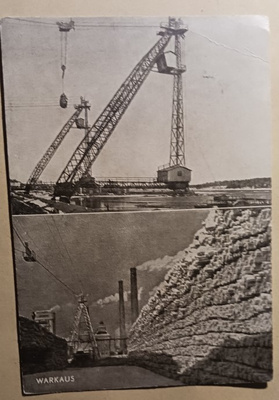 Varkaus, tehtaat, työt käynnissä, kaksikuvapk, EP 1944 (SPR)