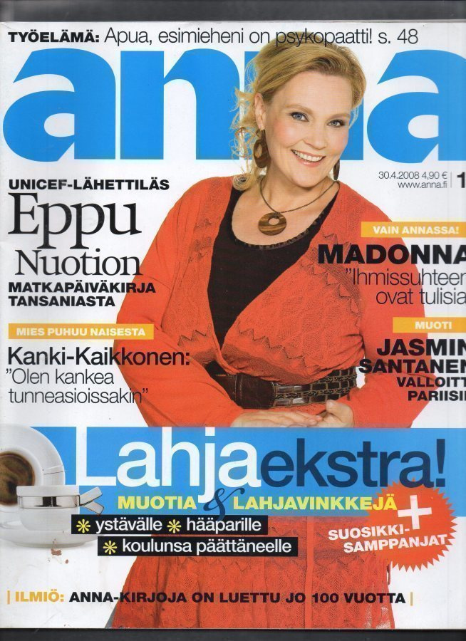 Anna n:o 18 2008 Eppu Nuotio.Madonna. Antti. Gwyneth. Jasmin
