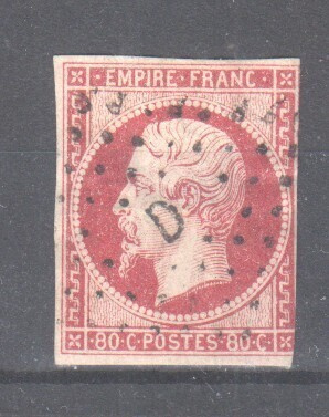 Ranska 1853 80C merkki.