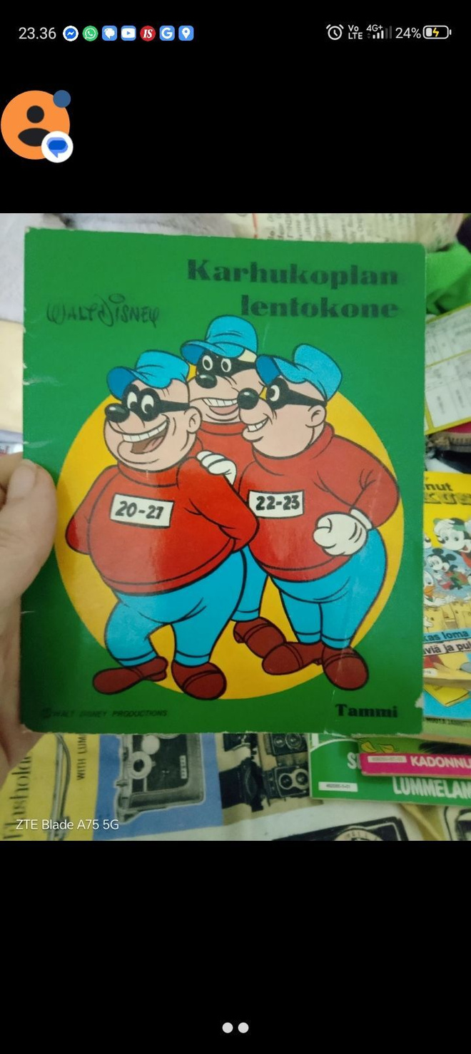 Karhukopla sarjakuva kirjanen pikkulapsi versio. 1970/1980