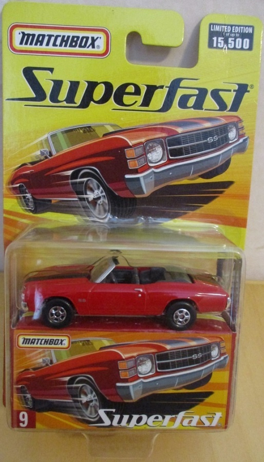 Chevrolet Chevelle SS Convertible Red 1971 Matchbox SF9 1:64