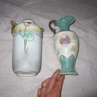 2 vanhaa japanilaista maljakkoa ( hana painted nippon - pikkukuva 2