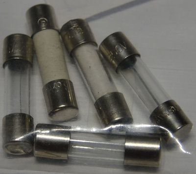 Lasisulake, 5 x 20 mm, 5kpl erilaista, 1A 2,5A 3,15A 5A 6,3A