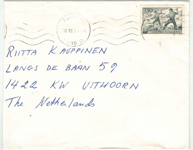 M63 1963  1,50 mk tukinuittaja kirje Hollantiin