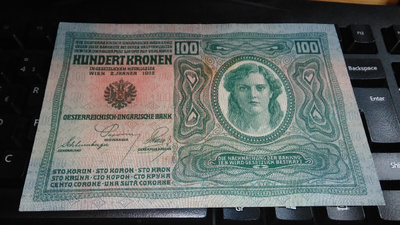 Austria Itävalta 100 Kronen 1912 sn650 VF