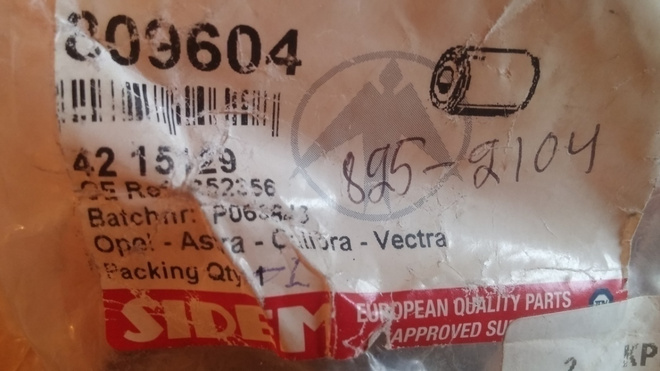 Tukivarrenhela tai -pusla Opel Vectra, Astra, Calibra