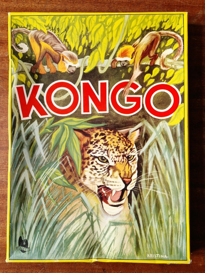 Kongo vintage lautapeli 1960-luvulta.Paletti 2335