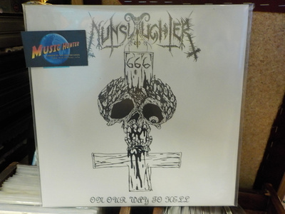 NUNSLAUGHTER / VICTIMIZER - ON OUR WAY TO HELL UUSI SPLIT LP