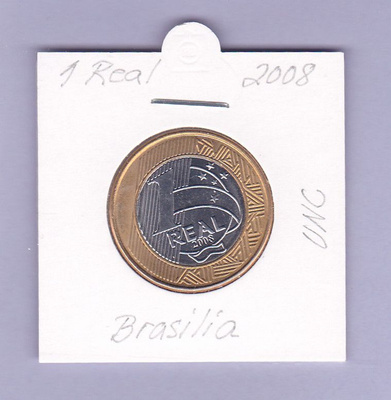 Brasilia 1 Real v.2008 UNC KM#652a