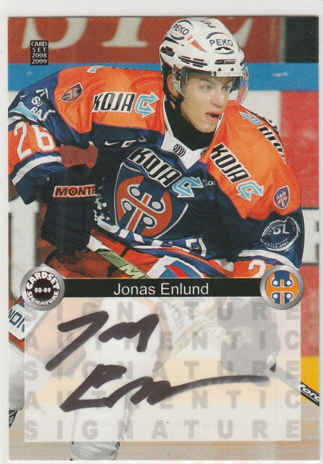 2008/09 Cardset Signature Jonas Enlund , Tappara