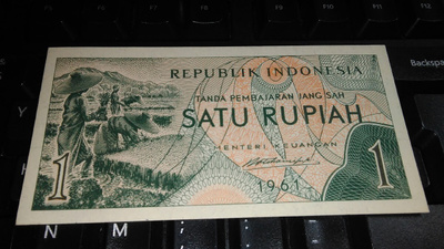 Indonesia 1 Rupiah 1961 P78 UNC
