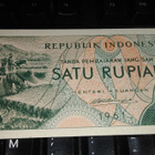 Indonesia 1 Rupiah 1961 P78 UNC - pikkukuva 1