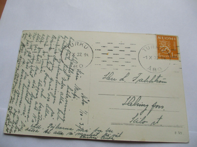 1937 Turku kortti Espooseen