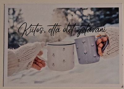 "Kiitos, että olet ystäväni"-KULKEMATON POSTIKORTTI