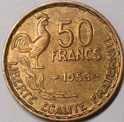 France. 50 francs 1953.