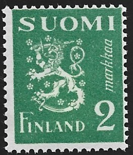 1945 M-30 L 2 mk vaalean sinivihreä ** Lape 303 b SP Lm2