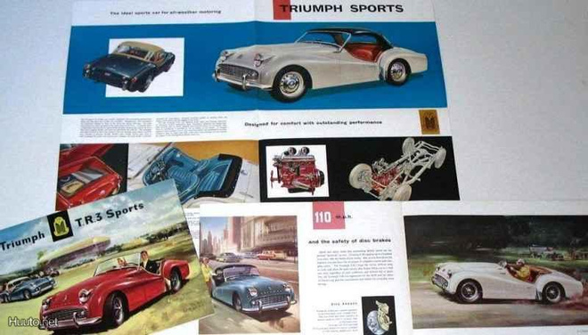 1958 Triumph TR 3 esite -  KUIN UUSI