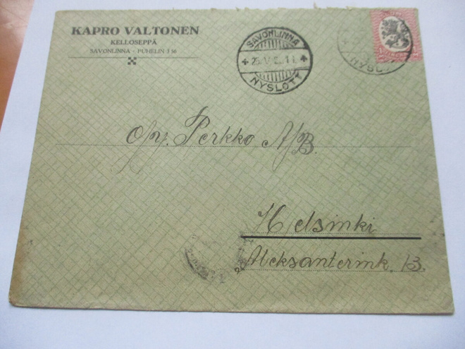 1923 Savonlinna Kelloseppä Kapro Valtonen kuori