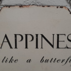 Happiness metallinen kyltti maalaisromanttinen - pikkukuva 1