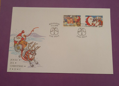 FDC Joulu Rovaniemi 1990