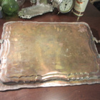 Vintage egyptiläinen metalli tarjotin 1,5 kg Pyramiidit - pikkukuva 5
