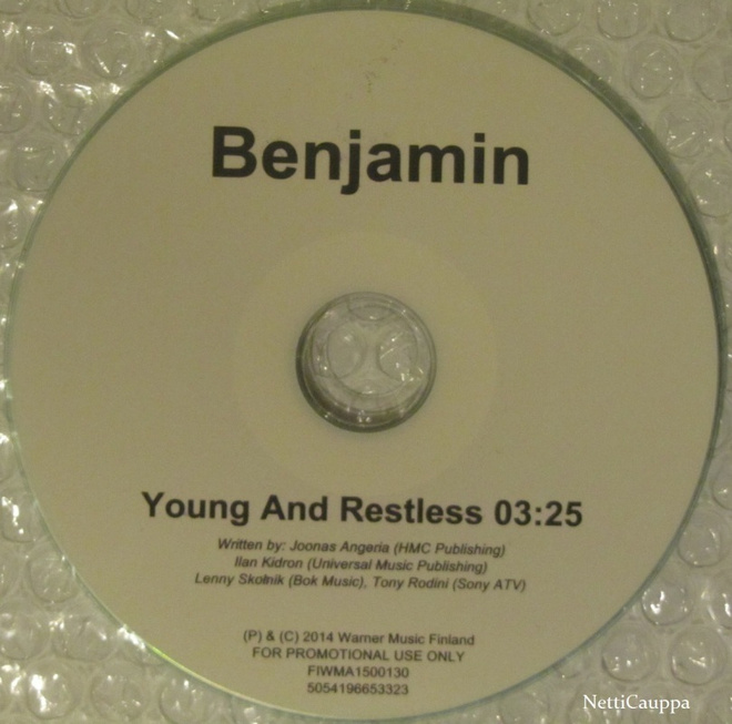 Benjamin • Young And Restless PROMO CDr-Single