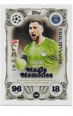 25-26 Topps MA CHL Magic Memories #438 Gianluigi Donnarumma