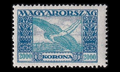 Unkari 386 ** Lentoposti 2000 Kr (1924)
