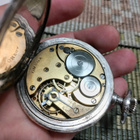 Harvinainen art Deco omega taskukello hopeaa!! - pikkukuva 3