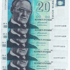 20 Markkaa 1993 Litt.A Allekirjoitus-erikoisuus! - pikkukuva 1