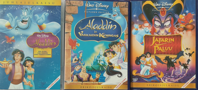 ALADDIN TRILOGIA  DVD  SUOMIPUHE