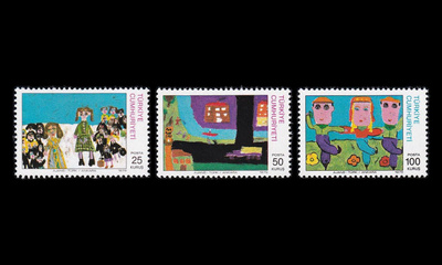 Turkki 2351-3 ** Lasten piirustukset (1975)