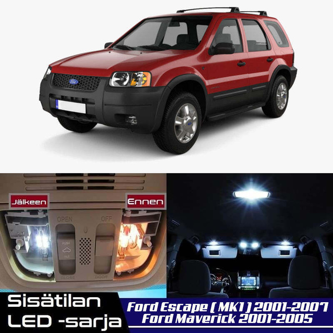 Ford Escape / Maverick (MK1) Sisätilan LED-sarja 12-osaine