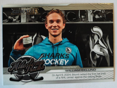 William Eklund 2024-25 UD Credentials Milestone Pucks