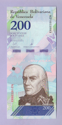 Venezuela 200 Bolivares v.2018 UNC P-107