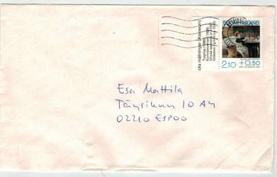 1991 pro filatelia toipilas kirje