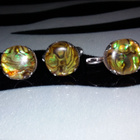 Vintage hopea Fire Agate sormus & korvakorut Maksico 925 - pikkukuva 1