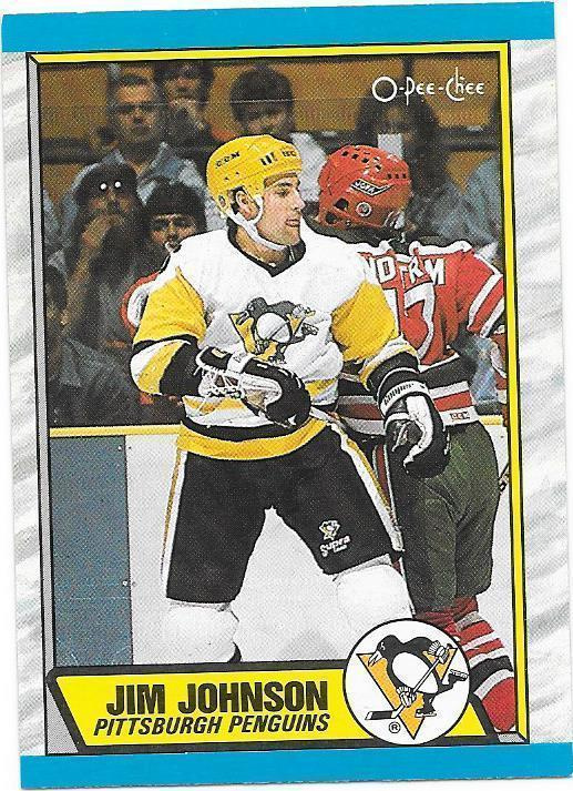 1989-90 OPC #77 Jim Johnson Pittsburgh Penguins