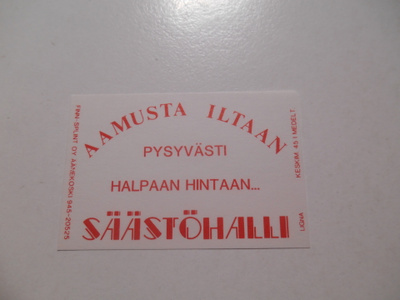 TT Etiketti Säästöhalli