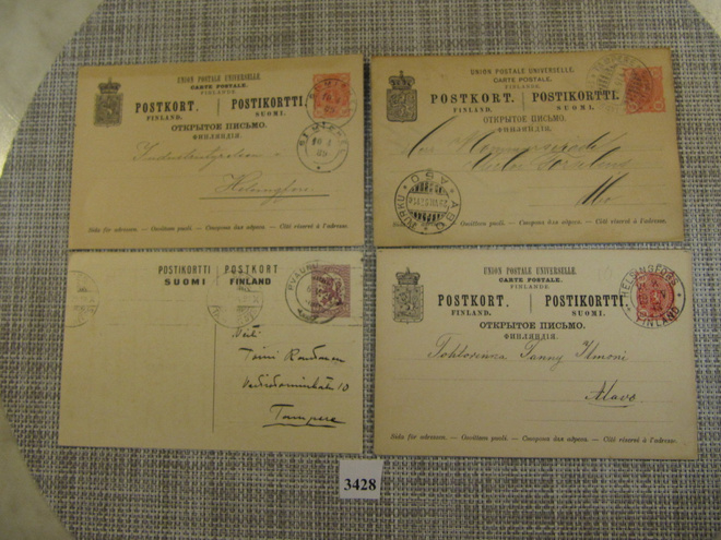 Ehiökortteja 3 kpl. 1889-1913.1  Postikortti 1924.