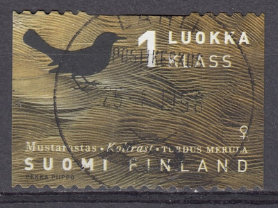 1998 Lape 1409 Maakuntalinnut - Mustarastas Kaunisleima