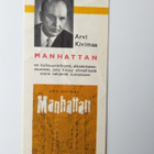 Mainoskirjanmerkki Arvi Kivimaa Manhattan Otava 1958 - pikkukuva 1