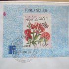 Finland kukka/perhonen blokki Laosista 1988 - pikkukuva 2