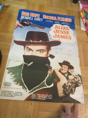 VANHA ORIG ELOKUVAJULISTE ALIAS JESSE JAMES