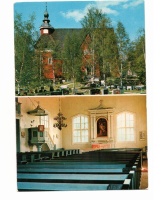 Ylänne: kirkko ulkoa ja sisältä