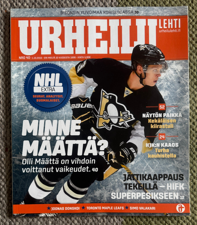 URHEILULEHTI #40 / 1.10.2015 NHL EXTRA