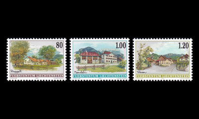 Liechtenstein 1192-4 ** Kylänäkymiä (1999)