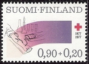 1977 Punainen Risti 0,90 + 0,20 mk **  LaPe 800